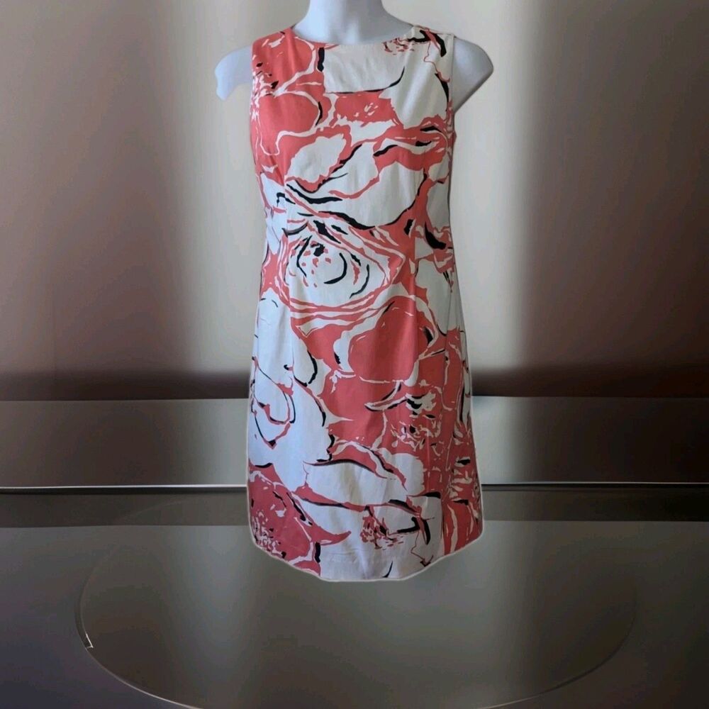 TALBOTS Shift Dress Women’s Sleeveless Lined Floral Design Size 12